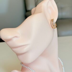 Elegant Gold and Silver Hoop Earrings